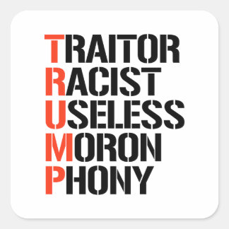 Sticker Carré Trump Traitor