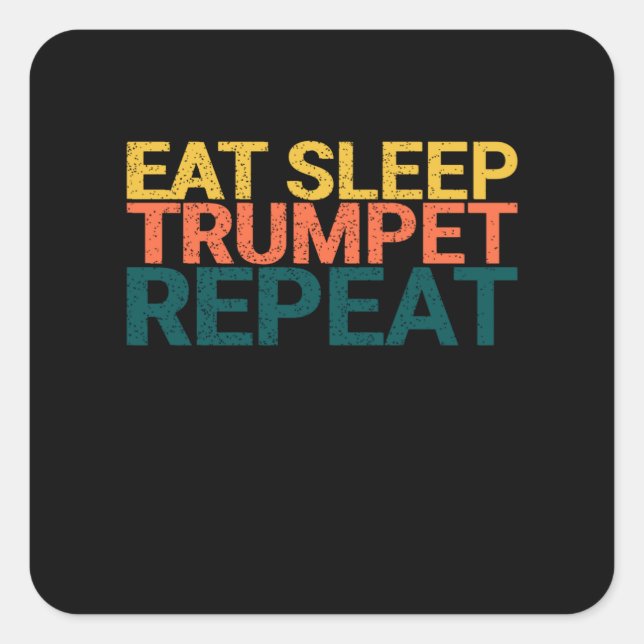 Sticker Carré Trumpet Trumpet Player (Devant)
