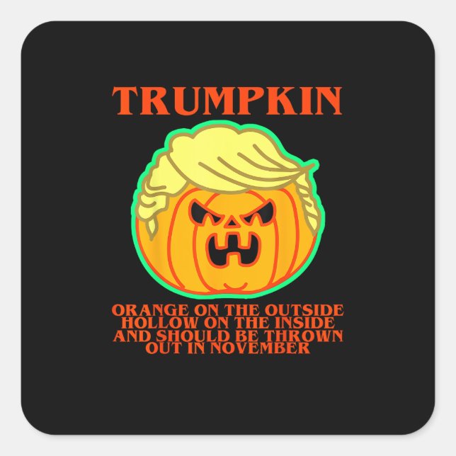 Sticker Carré Trumpkin drôle (Devant)