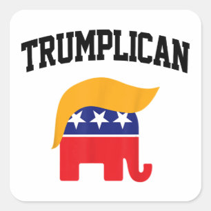 Sticker Carré Trumplican Trump soutient