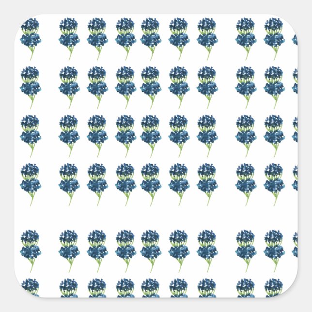 Sticker Carré Tshirt Fleurs Pressées, Fleurs sauvages Boho (Devant)