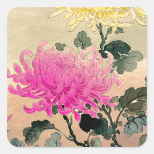 Sticker Carré Tsuchiya Koitsu 土 屋 光 逸 - Chrysanthemum 菊
