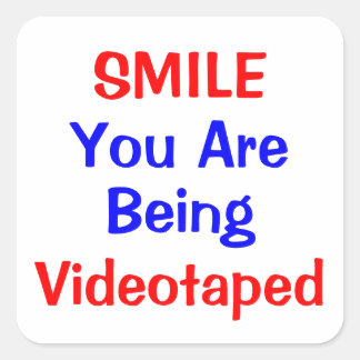 Sticker Carré Tu Es Surveillé !