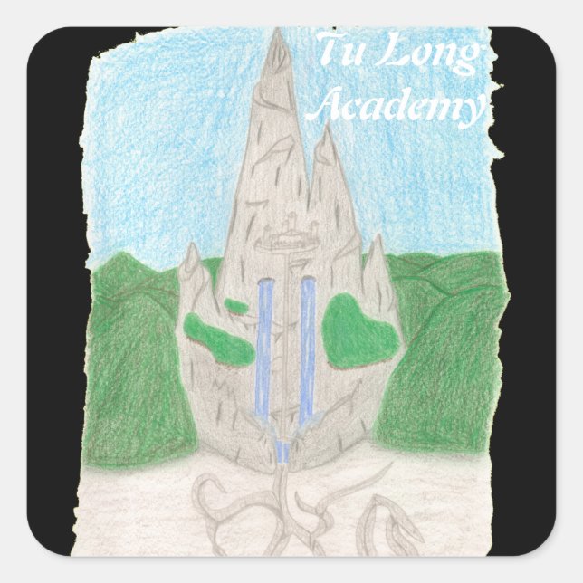 Sticker Carré Tu Long Academy (avec le nom anglais) (Devant)