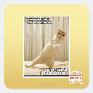 Sticker Carré Tu mets ton pied droit, tu mets ton pied droit