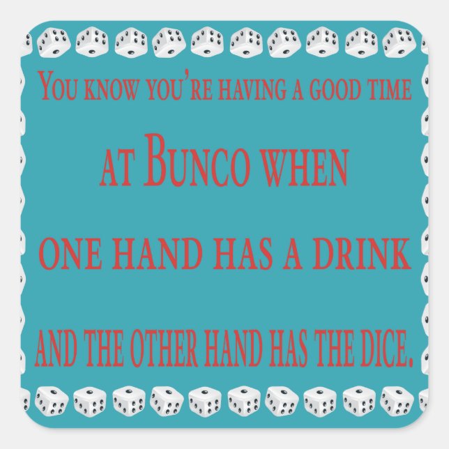 Sticker Carré tu sais que tu t'amuses bien (Devant)