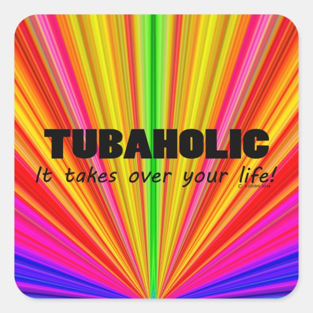 Sticker Carré Tubaholic (Devant)