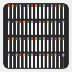 Sticker Carré Tubes de phlébotomie