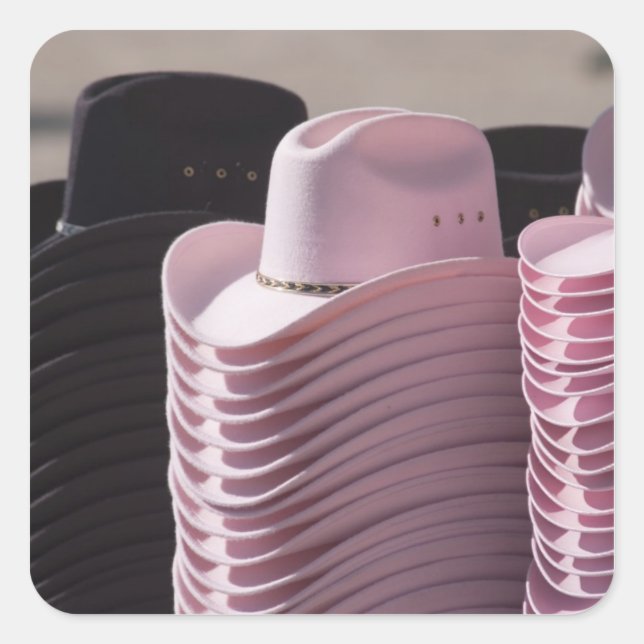 Sticker Carré Tucson, Arizona. Casquettes Cowboy pour hommes et  (Devant)