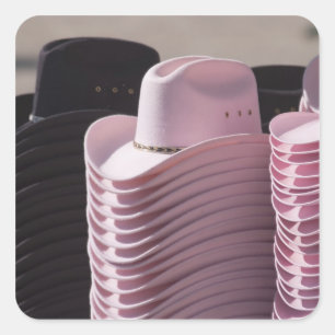 Sticker Carré Tucson, Arizona. Casquettes Cowboy pour hommes et 