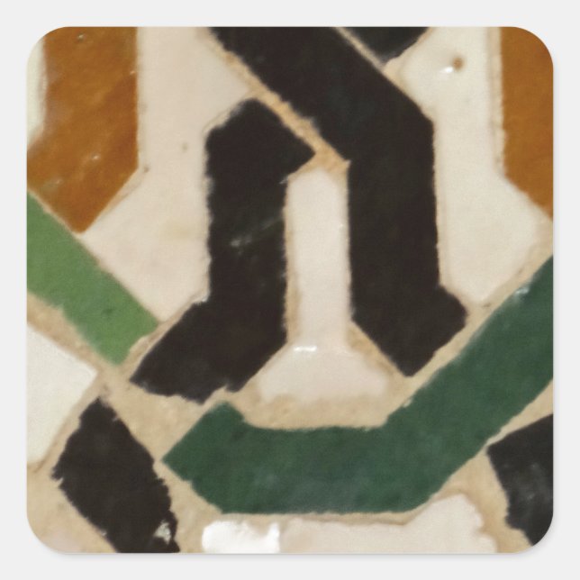 Sticker Carré Tuile murale Alhambra #2 (Devant)