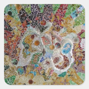 Sticker Carré Tuiles