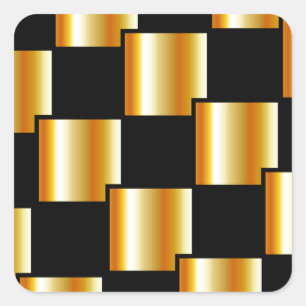 Sticker Carré Tuiles d'or