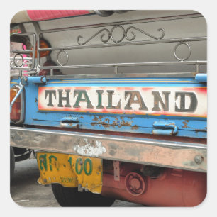 Sticker Carré Tuk-tuk taxi Bangkok Thaïlande