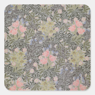 Sticker Carré Tulipes, marguerites et chèvrefeuille