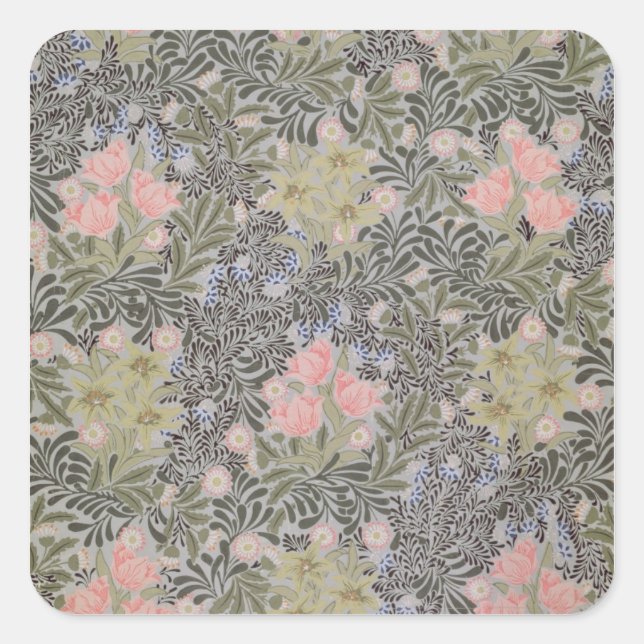 Sticker Carré Tulipes, marguerites et chou (Devant)