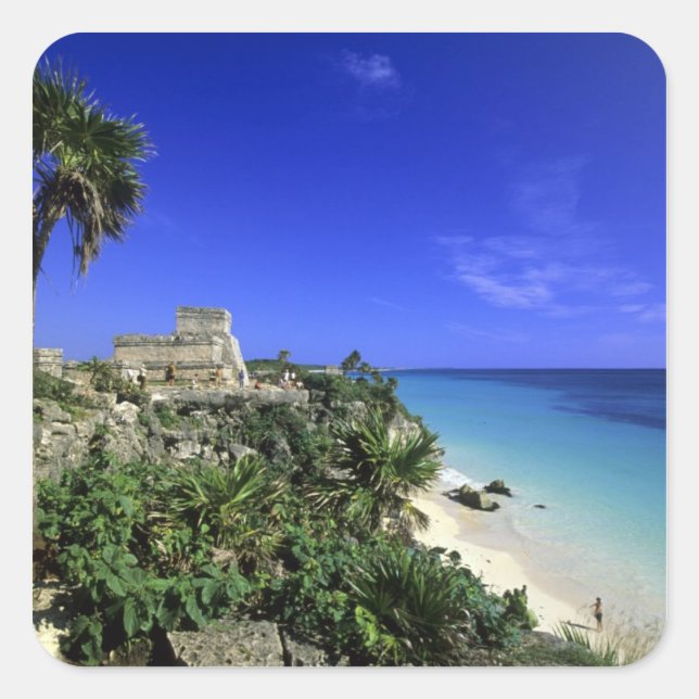 Sticker Carré Tulum, Mexique 2 (Devant)