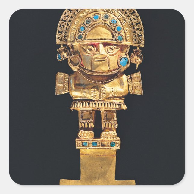 Sticker Carré Tumi ou couteau cérémonial en forme de (Devant)