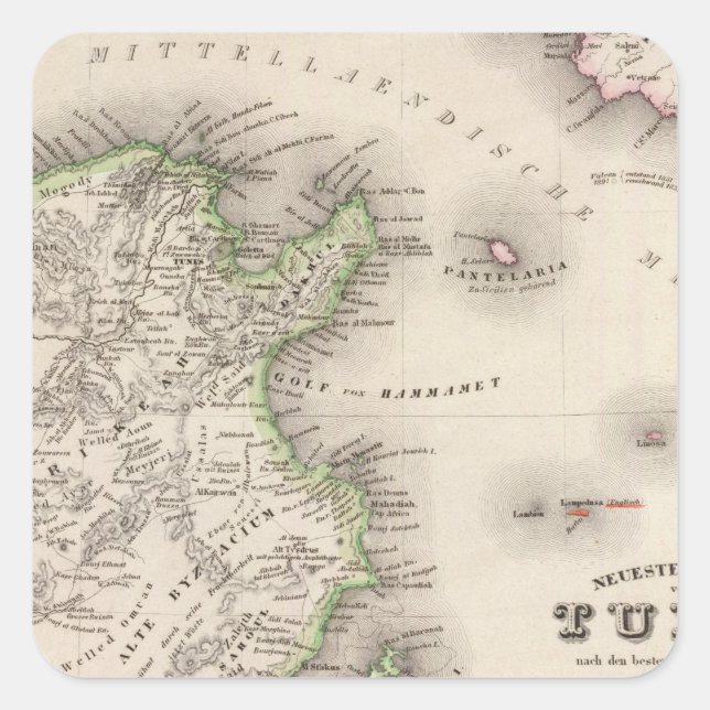 Sticker Carré Tunisie (Devant)