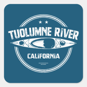 Sticker Carré Tuolumne River, Californie