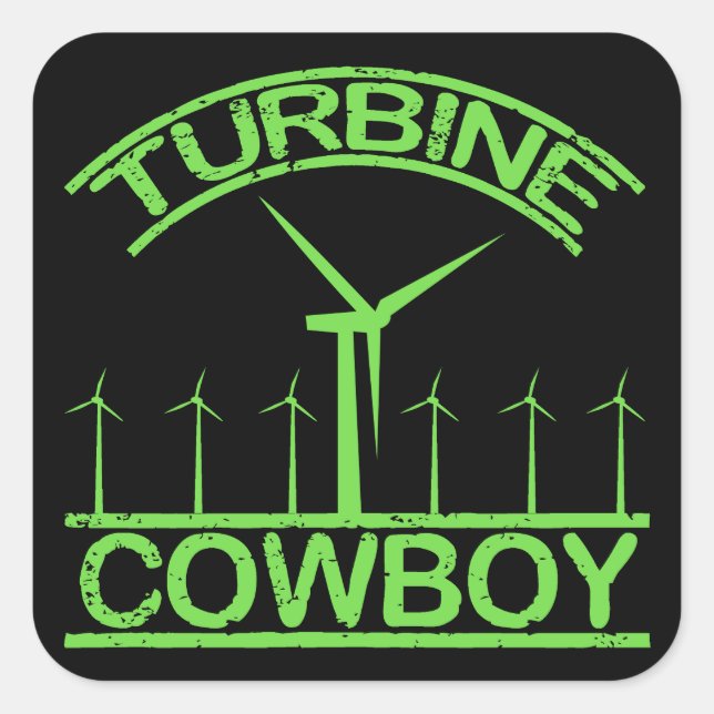 Sticker Carré Turbine Cowboy (Devant)