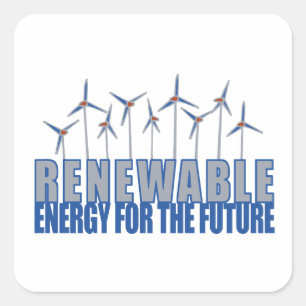 Sticker Carré Turbines éoliennes