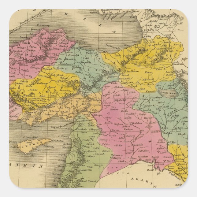 Sticker Carré Turquie en Asie 4 (Devant)