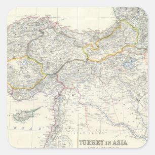 Sticker Carré Turquie en Asie, Transcaucasie