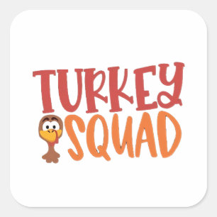 Sticker Carré Turquie Équipe Correspondante Turquie Thanksgiving
