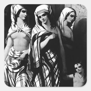 Sticker Carré Turquie vintage Istanbul musée de Topkapi 1970