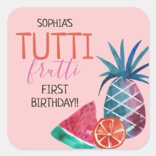 Sticker Carré Tutti Frutti Premier anniversaire
