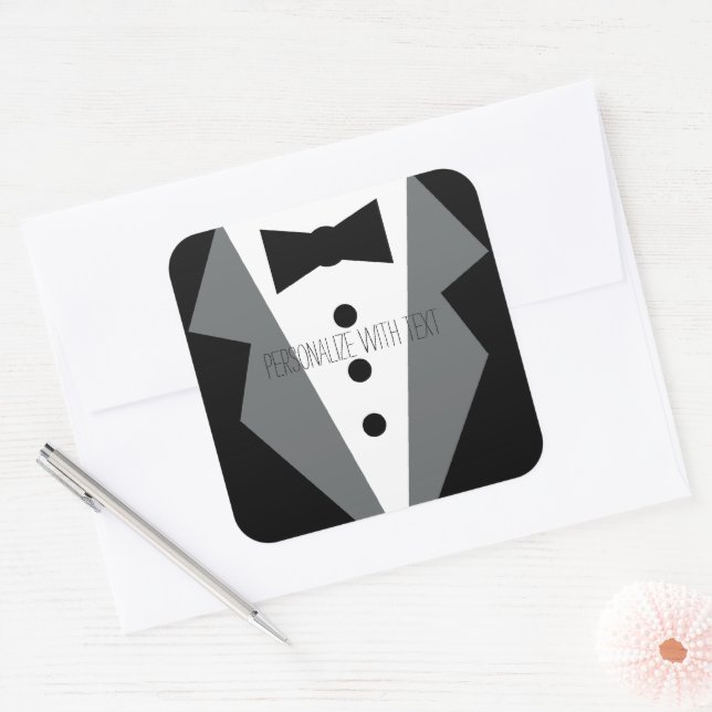 Sticker Carré Tuxedo (Enveloppe)