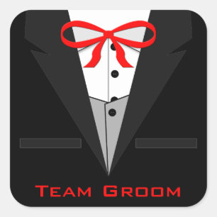 Sticker Carré Tuxedo noir à l'ancienne