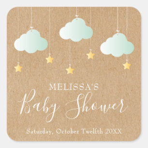 Sticker Carré Twinkle Twinkle Little Star Baby shower / Sprinkle
