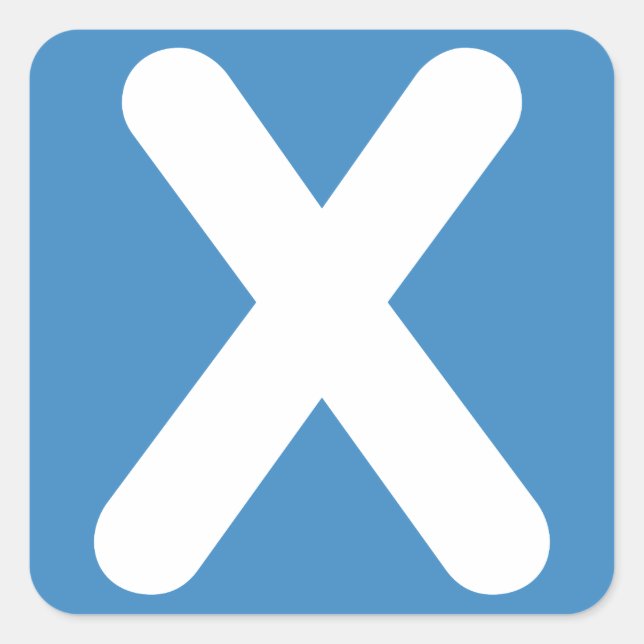 Sticker Carré Twitter emoji - Letter X (Devant)