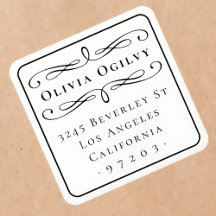 Typographie classique Nom personnalisé Adresse de 