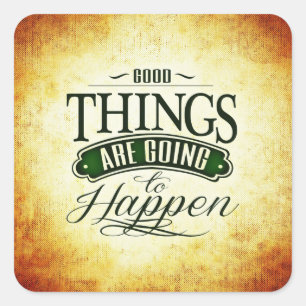 Sticker Carré Typographie de message de devis optimisée