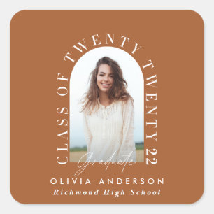 Sticker Carré Typographie géométrique moderne diplôme d'arc phot