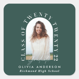 Sticker Carré Typographie géométrique moderne diplôme d'arc phot