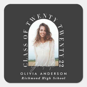 Sticker Carré Typographie géométrique moderne diplôme d'arc phot