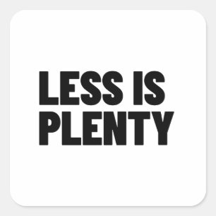 Sticker Carré Typographie minimaliste de streetwear : moins c'es