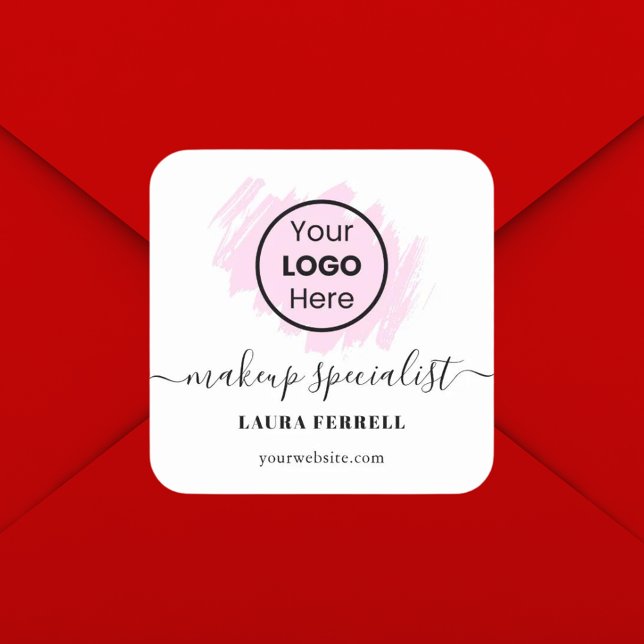 Sticker Carré Typographie personnalisée avec logo en forme de pi (Créateur téléchargé)