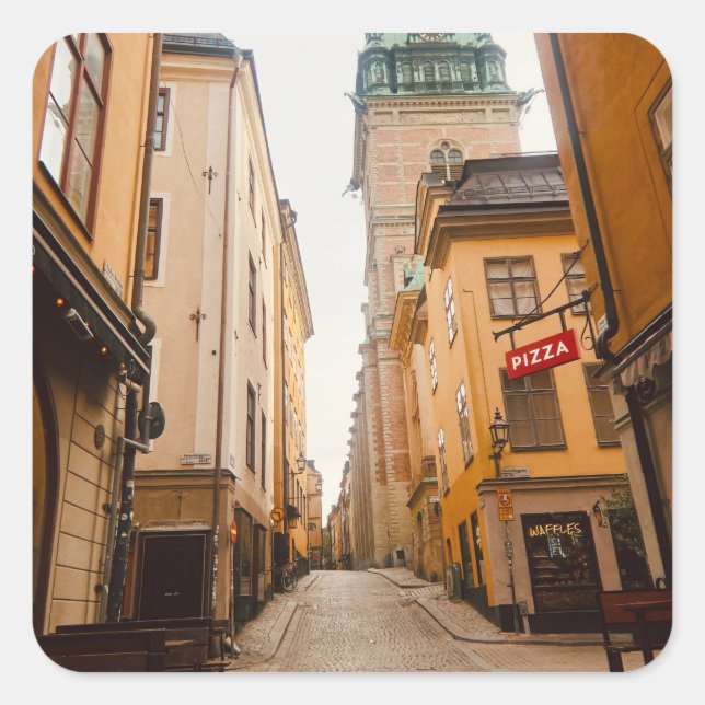 Sticker Carré Tyska Brinken, Gamla Stan, Old Town, Stockholm (Devant)