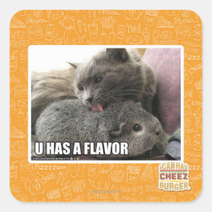 STICKER CARRÉ U A UNE SAVEUR
