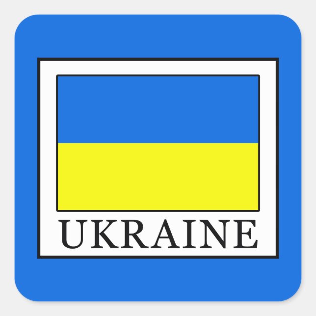 Sticker Carré Ukraine (Devant)