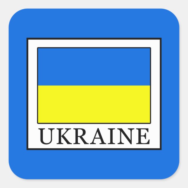 Sticker Carré Ukraine (Devant)
