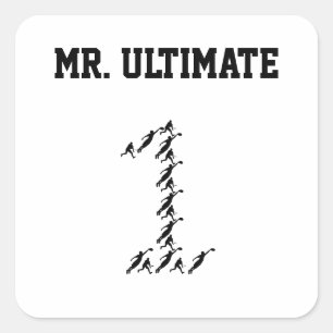 Sticker Carré Ultimate Frisbee Mr/Miss Ultimate