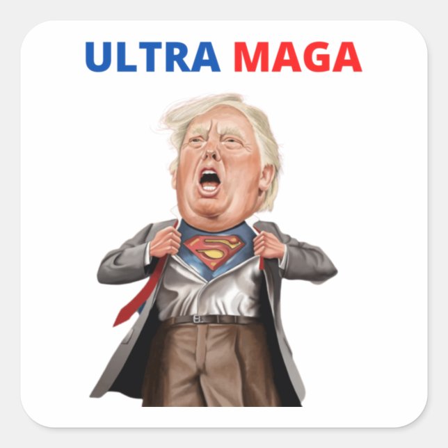 Sticker Carré Ultra Maga, Et Fière De Cela, Le Grand Roi Maga (Devant)
