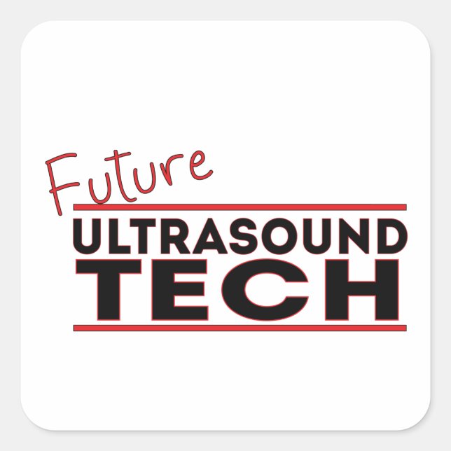 Sticker Carré Ultrasound Tech (Devant)