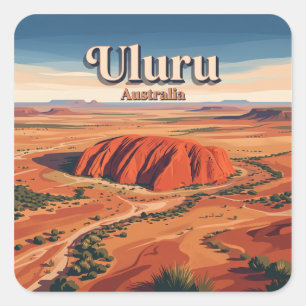 Sticker Carré Uluru Yulara Australie
